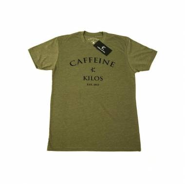 T-Shirt Homme kaki - Caffeine & Kilos