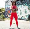 Legging Femme Uni rouge Poppy - Rokfit Boutique snatched vêtements crossfit femme training sport workout fitness.