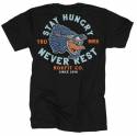 T-Shirt noir STAY HUNGRY, NEVER REST - Rokfit